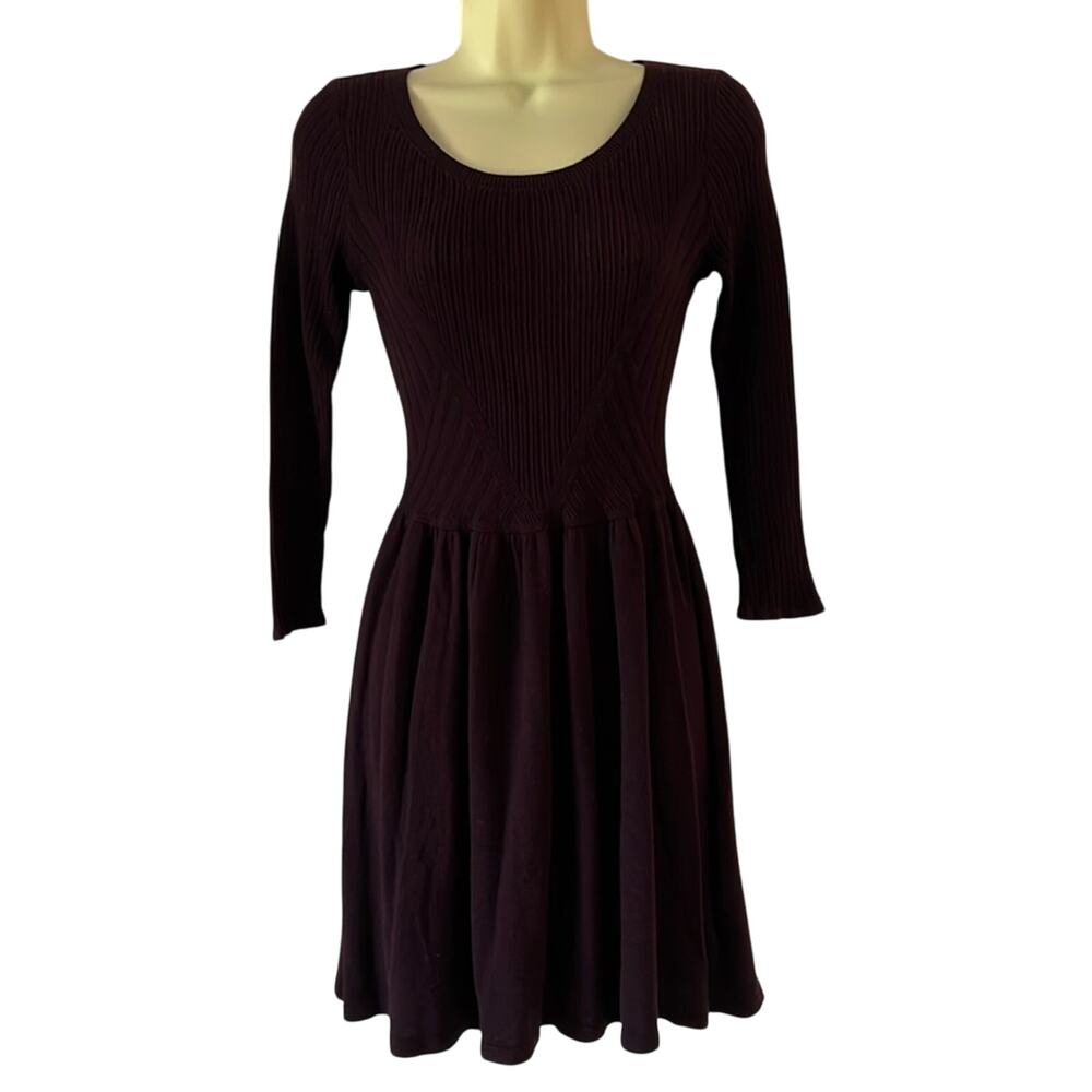 American Eagle Outfitters Dark Purple Sweater Dress Woman's Size S Mini